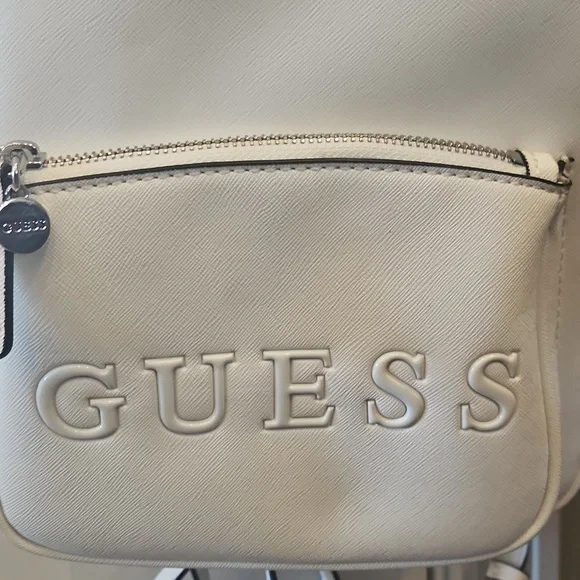 GUESS White Backpack Purse - Picture 2 of 6